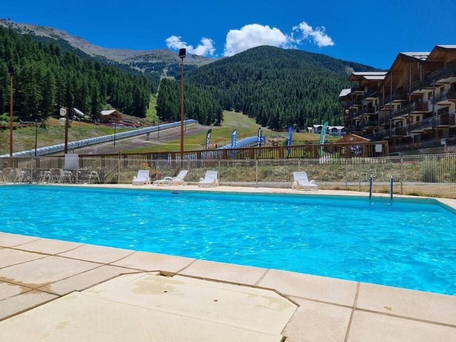 T2 + Coin Montagne - Wifi/Piscine - Les Orres 1800 Apartment Ngoại thất bức ảnh